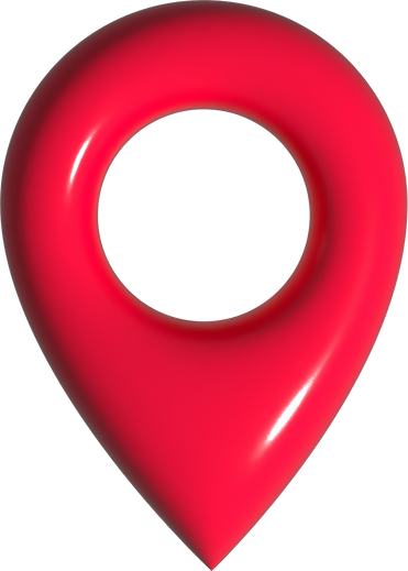 3d red location pin